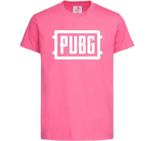 Детская футболка Пабг лого Ярко-розовый фото
