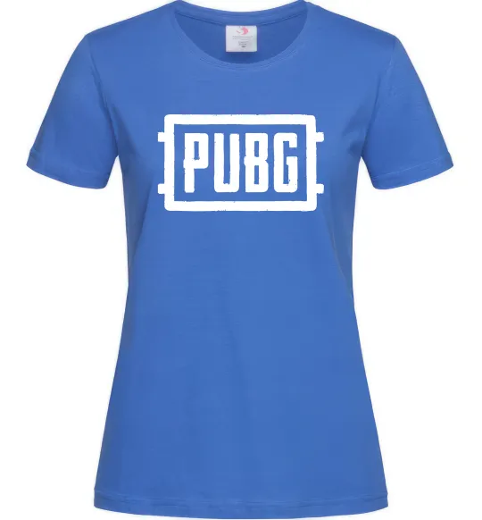 Женская футболка Пабг лого Ярко-синий фото
