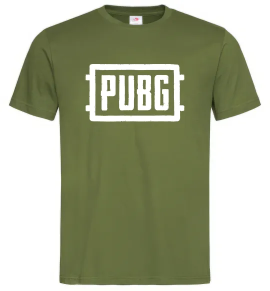 Мужская футболка Пабг лого Оливковый фото