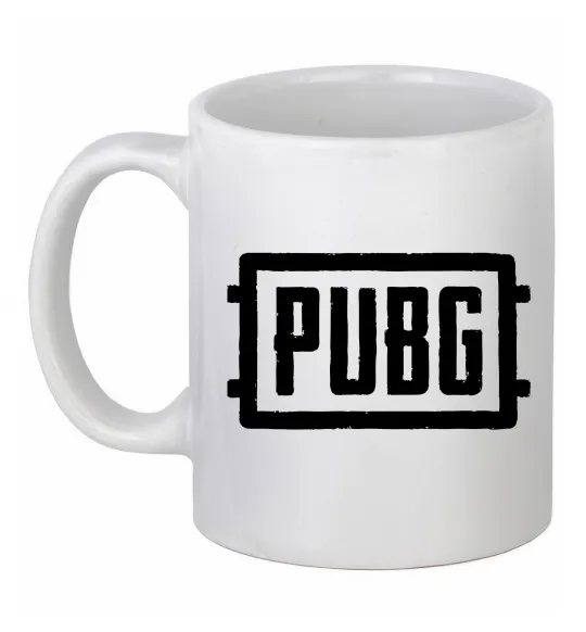 Чашка керамическая Пабг лого Белый фото