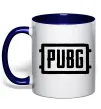 Чашка с цветной ручкой Пабг лого Глубокий темно-синий фото
