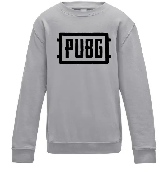Детский Свитшот Пабг лого Серый меланж фото