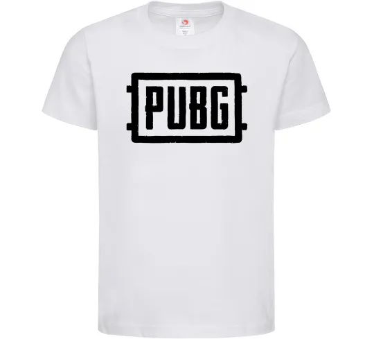 Детская футболка Пабг лого Белый фото
