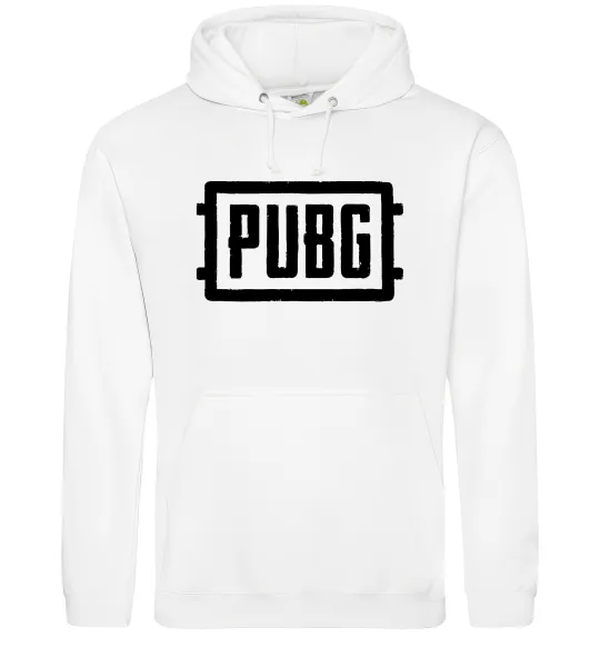 Мужская толстовка (худи) Пабг лого Белый фото