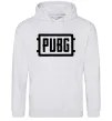 Мужская толстовка (худи) Пабг лого Серый меланж фото