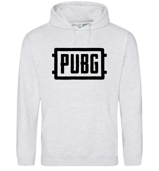 Женская толстовка (худи) Пабг лого Серый меланж фото