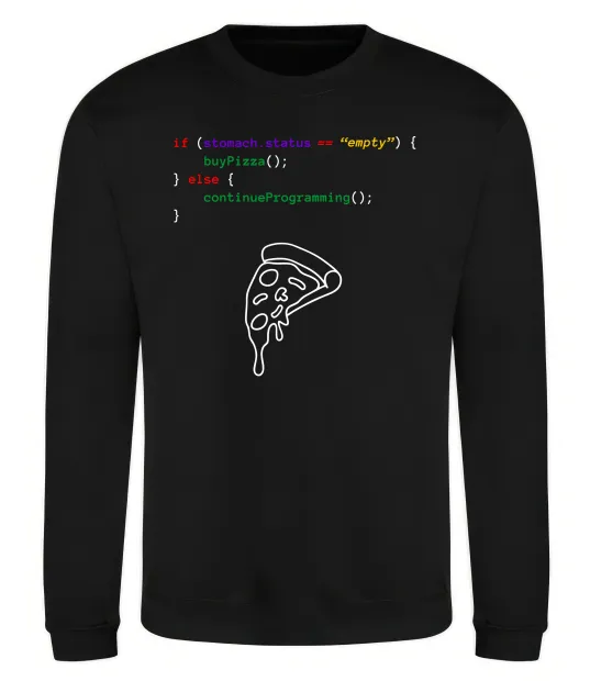Свитшот if stomach empty Черный фото