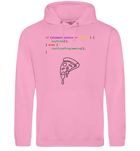 Чоловіча толстовка (худі) if stomach empty Рожевий фото