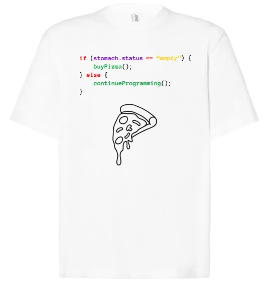 Футболка Оверсайз if stomach empty Белый фото