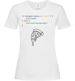 Женская футболка if stomach empty