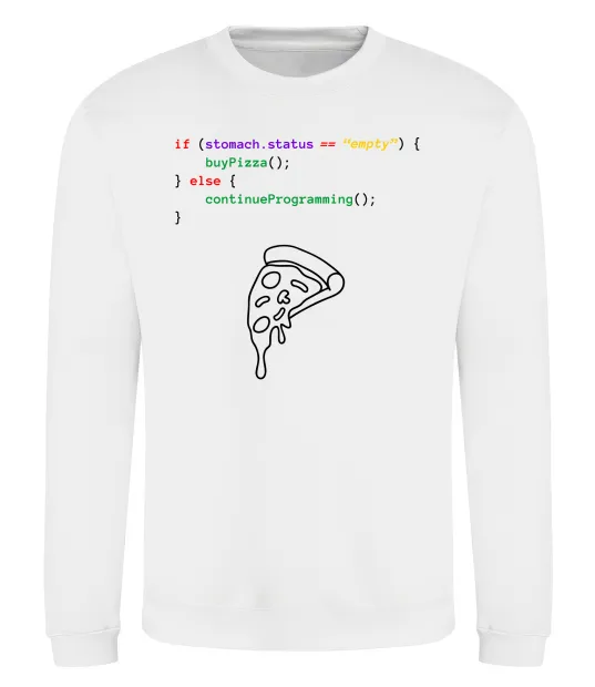 Свитшот if stomach empty Белый фото