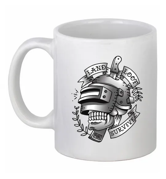 Чашка керамічна Land Loot Survive Білий фото