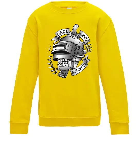 Детский Свитшот Land Loot Survive Солнечно желтый фото