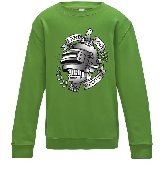 Детский Свитшот Land Loot Survive Лаймовый фото