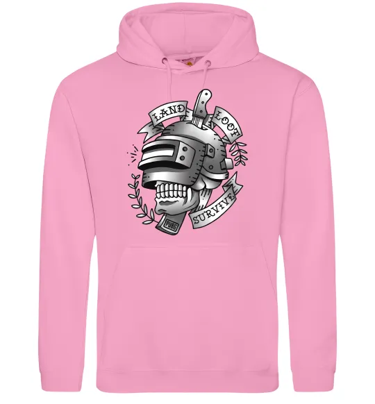 Мужская толстовка (худи) Land Loot Survive Розовый фото