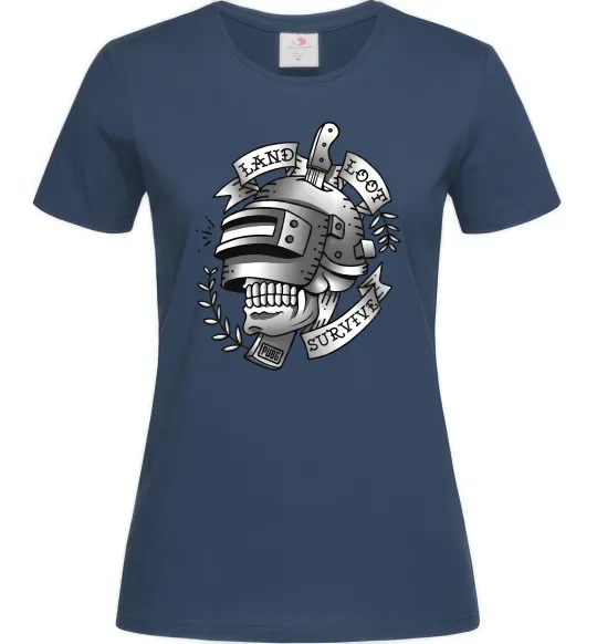 Жіноча футболка Land Loot Survive Темно-синій фото