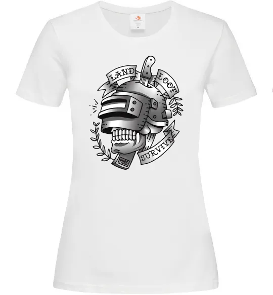 Жіноча футболка Land Loot Survive Білий фото