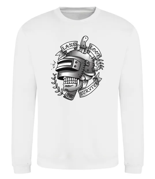 Свитшот Land Loot Survive Белый фото