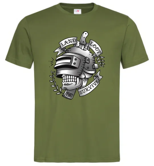Мужская футболка Land Loot Survive Оливковый фото