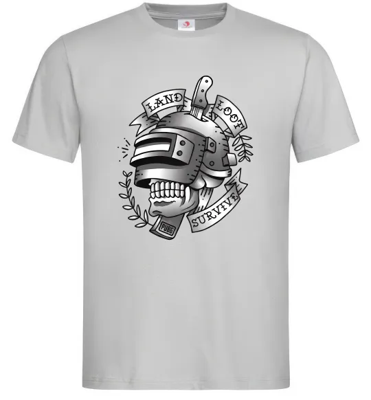 Мужская футболка Land Loot Survive Серый фото