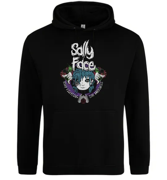 Мужская толстовка (худи) Sally Face Keep fighting darkness Черный фото
