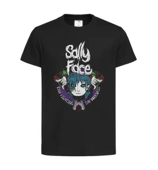 Детская футболка Sally Face Keep fighting darkness Черный фото