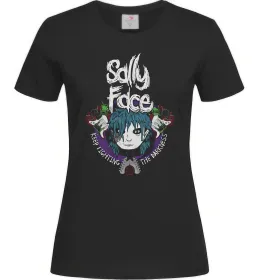Женская футболка Sally Face Keep fighting darkness Черный фото