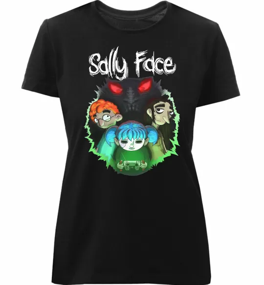 Жіноча преміум футболка Sally Face Чорний фото