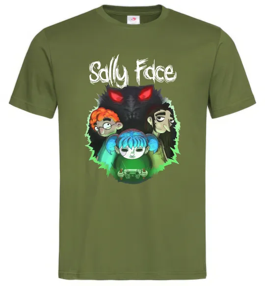 Мужская футболка Sally Face Оливковый фото