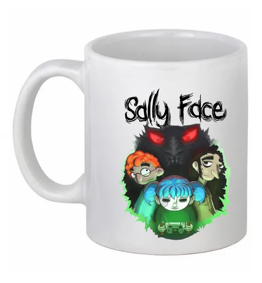 Чашка керамическая Sally Face Белый фото