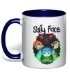 Чашка с цветной ручкой Sally Face Глубокий темно-синий фото