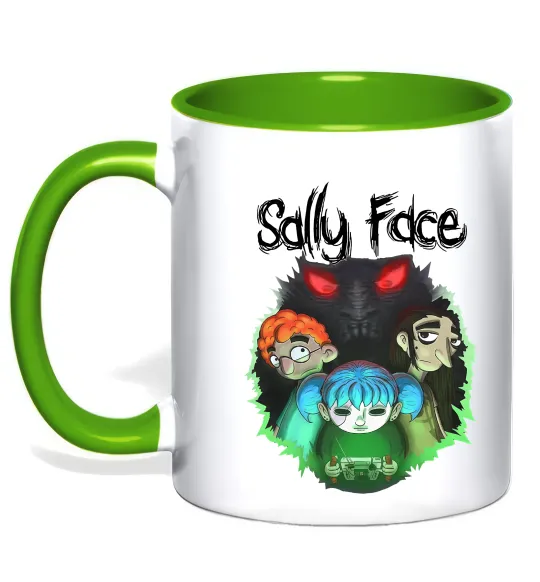 Чашка с цветной ручкой Sally Face Зеленый фото