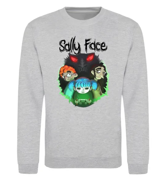 Свитшот Sally Face Серый меланж фото