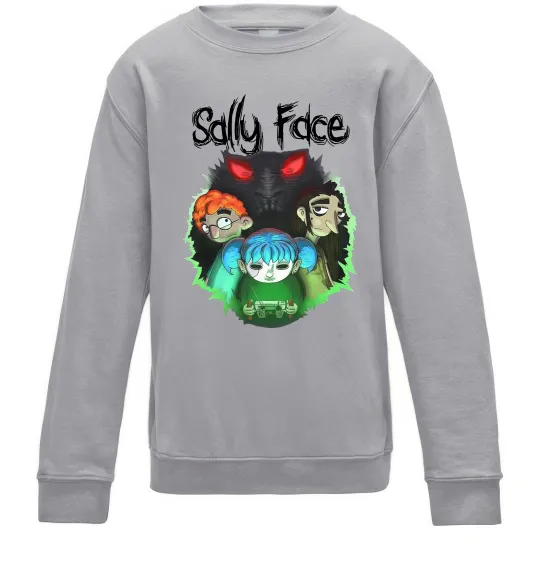 Детский Свитшот Sally Face Серый меланж фото