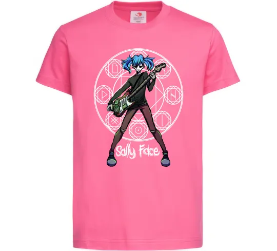 Детская футболка Sally Face runes Ярко-розовый фото