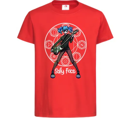 Детская футболка Sally Face runes Красный фото