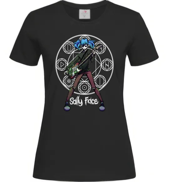 Жіноча футболка Sally Face runes Чорний фото