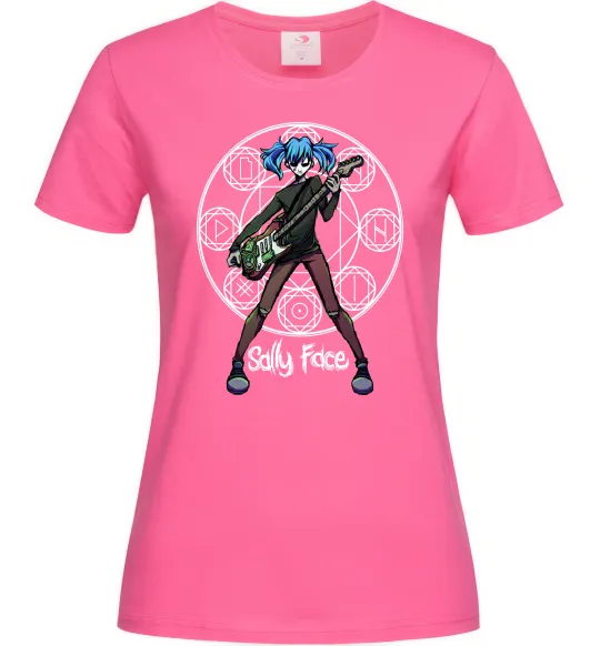Жіноча футболка Sally Face runes Яскраво-рожевий фото