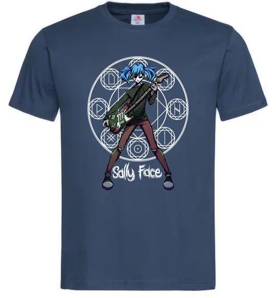 Мужская футболка Sally Face runes Темно-синий фото