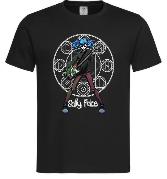 Мужская футболка Sally Face runes Черный фото