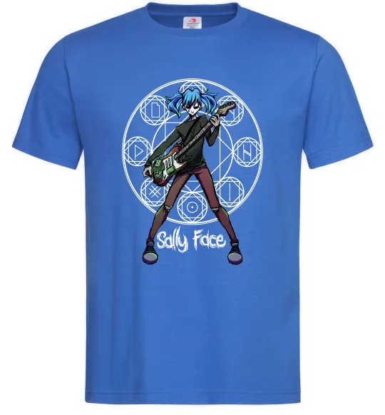 Мужская футболка Sally Face runes Ярко-синий фото