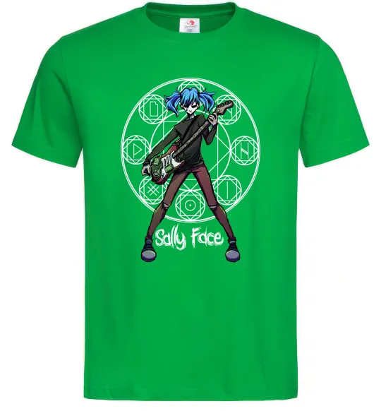 Мужская футболка Sally Face runes Зеленый фото