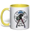 Чашка з кольоровою ручкою Sally Face runes Лимонний Чашка з кольоровою ручкою Sally Face runes Лимонний фото