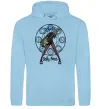 Мужская толстовка (худи) Sally Face runes Голубой фото