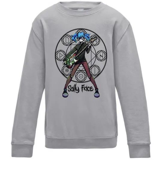 Дитячий світшот Sally Face runes Сірий меланж фото