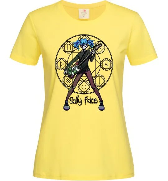 Жіноча футболка Sally Face runes Лимонний фото
