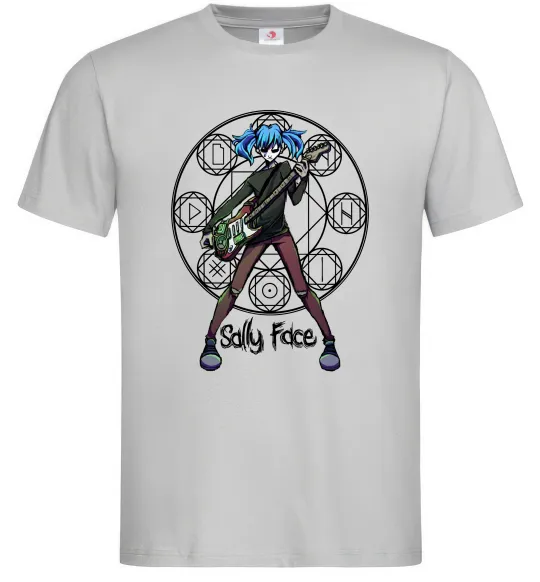 Мужская футболка Sally Face runes Серый фото