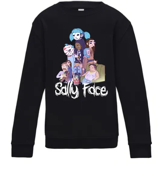 Детский Свитшот Саллі Фейс персонажі Черный фото