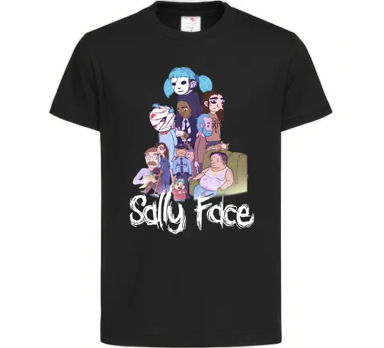 Дитяча футболка Саллі Фейс персонажі Чорний фото