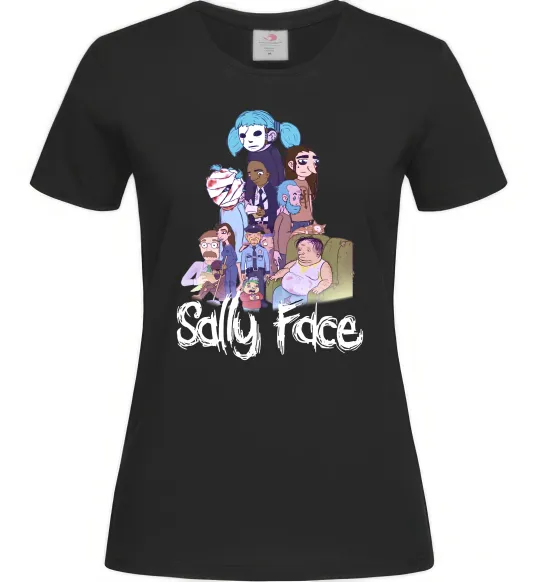 Женская футболка Саллі Фейс персонажі Черный фото